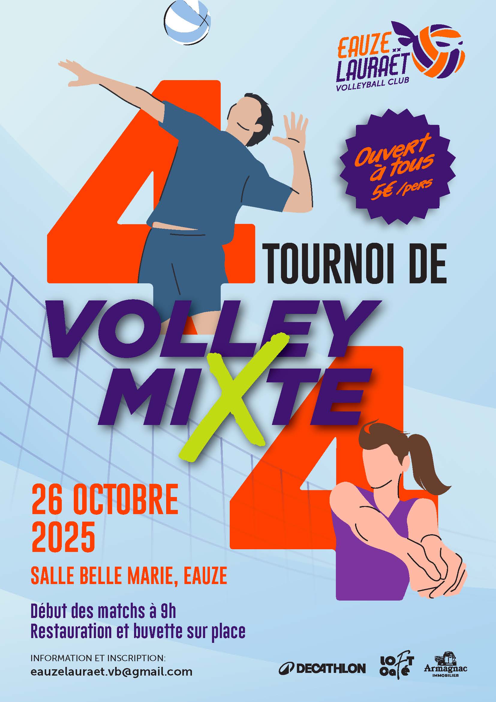 Tournoi volley Eauze