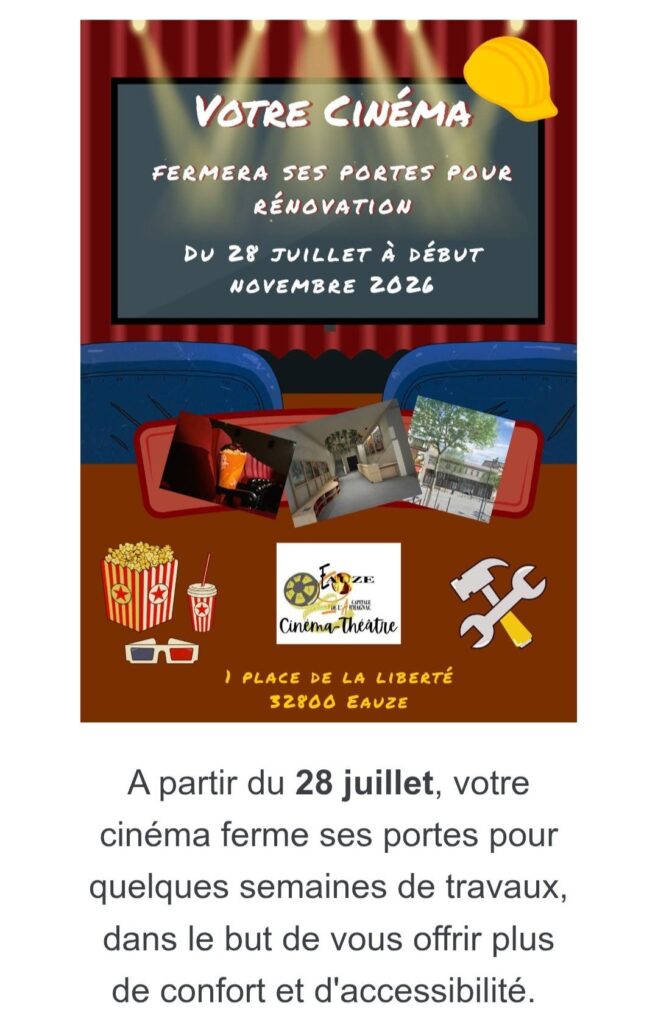 travaux cinéma